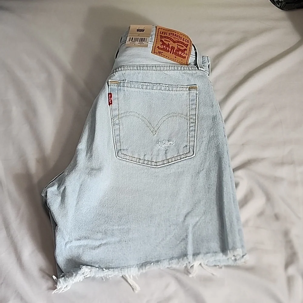 Levis 501 button fly cutoffs high rise jean shorts sz 26 27 28 29 30 31 nwt - Picture 3 of 6